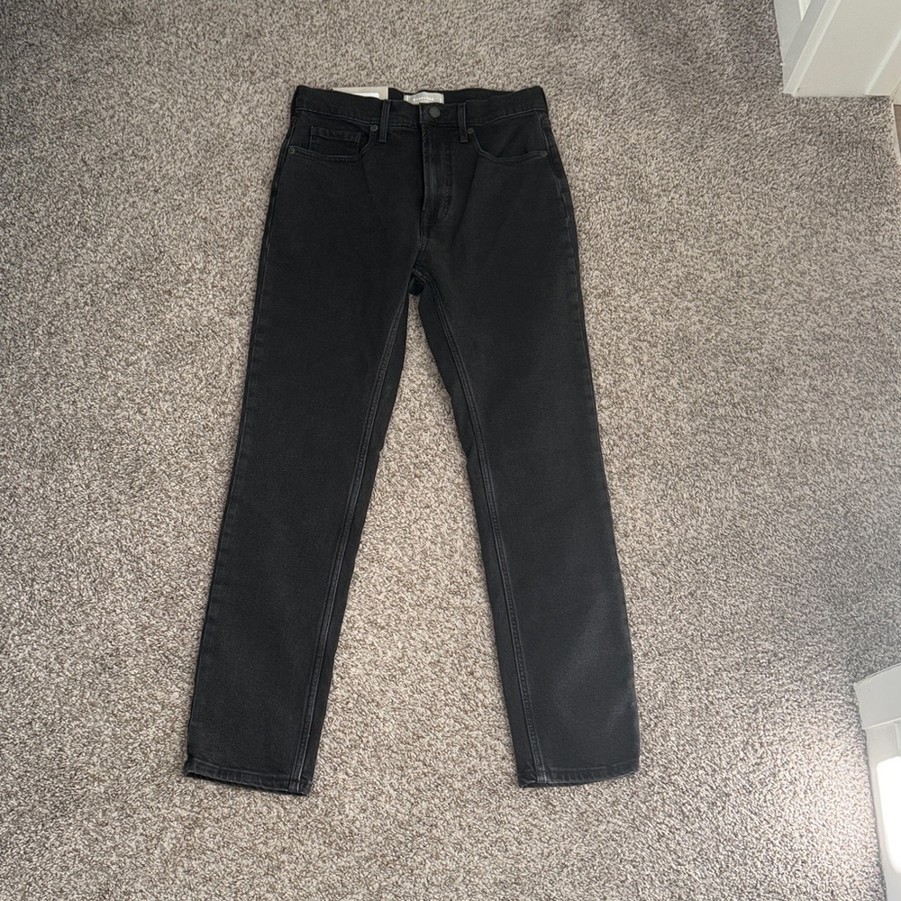Everlane Tumbled Black Jeans straight leg Nordstrom